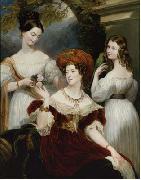 George Hayter Lady Stuart de Rothesay and her daughters, painted in oils Germany oil painting artist